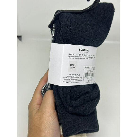 NWT Sonoma Supercozy Boot Crew Socks 2-Pair Cozy Warm One Size Winter - Picture 4 of 4
